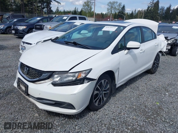 2014 Honda Civic Sedan EX with VIN 19XFB2F83EE219756, listed as a IAAI auction lot 41979377 with 102,202 mi miles. Bid and sale history available at carsss.com. Image 2.