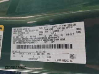 2023 Ford Bronco z VIN 1FMEE5BP5PLB89313, wystawiony jako IAAI lot #41793440 z przebiegiem 40 903 mil mil oraz . Historia ofert i sprzedaży dostępna na DreamBid. Obrazek 9.