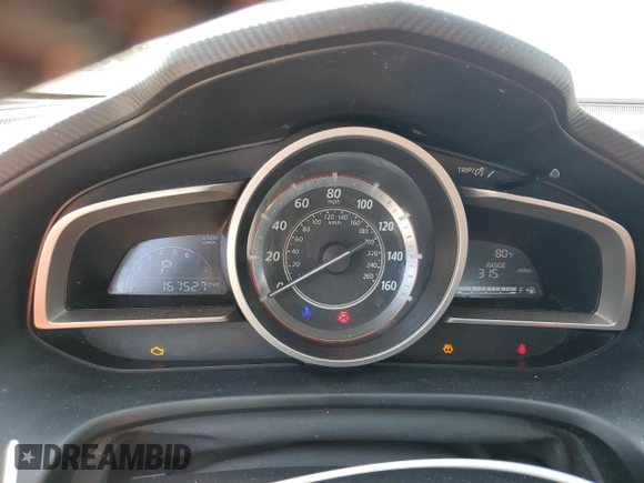 2016 Mazda 3 i Touring with VIN JM1BM1W72G1345350, listed as a Copart auction lot 53570255 with 167,527 mi miles and Salvage Title. Bid and sale history available at DreamBid. Image 9.