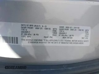 2021 Chrysler Voyager LXI with VIN 2C4RC1DG7MR566518, listed as a IAAI auction lot 41624729 with 93,489 mi miles. Bid and sale history available at carsss.com. Image 9.