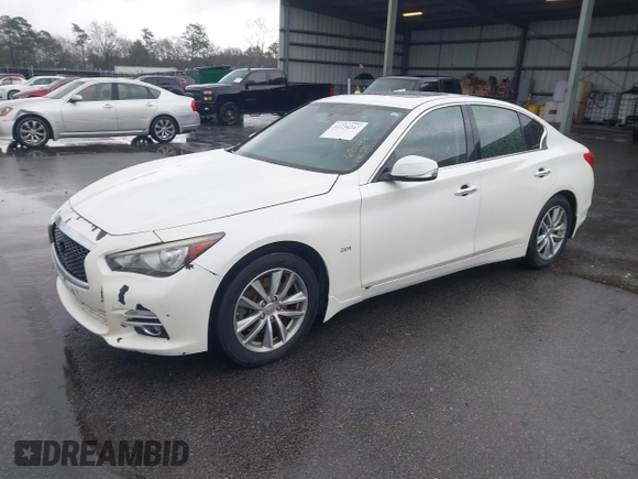 2017 Infiniti Q50 2.0t with VIN JN1CV7AR0HM681482, listed as a IAAI auction lot 41734242 with 228,838 mi miles. Bid and sale history available at carsss.com. Image 18.