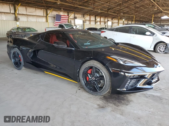2020 Chevrolet Corvette 2LT with VIN 1G1Y72D42L5118848, listed as a Copart auction lot 47227395 with 24,397 mi miles and Salvage Title. Bid and sale history available at carsss.com. Image 4.