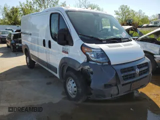 2018 Ram ProMaster Cargo with VIN 3C6TRVAGXJE105060, listed as a Copart auction lot 52821724 with 100,477 mi miles and Salvage Title. Bid and sale history available at DreamBid. Image 4.