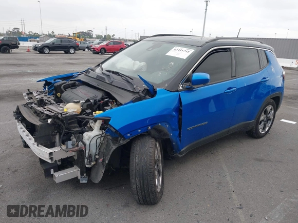 2021 Jeep Compass Limited with VIN 3C4NJCCBXMT538733, listed as a IAAI auction lot 42431715 with 61,832 mi miles and . Bid and sale history available at DreamBid. Image 2.