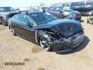2018 Audi A5 Sportback Premium z VIN WAUANCF53JA003557, wystawiony jako IAAI lot #42079150 z przebiegiem 78 259 mil mil oraz . Historia ofert i sprzedaży dostępna na DreamBid. Obrazek 1.