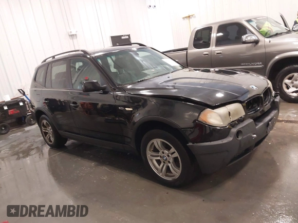 2004 BMW X3 3.0i with VIN WBXPA93434WA64007, listed as a IAAI auction lot 41420728 with 176,746 mi miles. Bid and sale history available at carsss.com. Image 1.