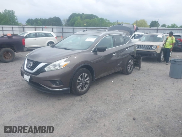 2017 Nissan Murano SL z VIN 5N1AZ2MG5HN104247, wystawiony jako IAAI lot #42102129 z przebiegiem 158 944 mil mil oraz . Historia ofert i sprzedaży dostępna na DreamBid. Obrazek 19.