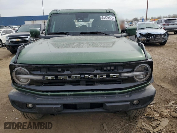 2022 Ford Bronco with VIN 1FMEE5BP9NLB50804, listed as a Copart auction lot 54220825 with 22,080 mi miles and Salvage title. Bid and sale history available at DreamBid. Image 5.