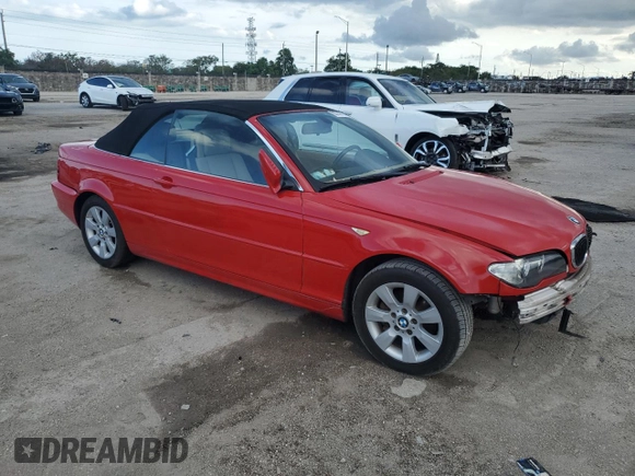 2005 BMW 3 Series 325Ci with VIN WBABW33485PL36370, listed as a Copart auction lot 83748104 with Not Provided miles and Non Repairable. Bid and sale history available at carsss.com. Image 4.