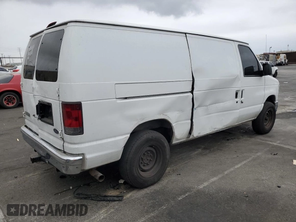 2008 Ford Econoline Cargo Commercial with VIN 1FTSE34L98DB41380, listed as a Copart auction lot 76335224 with Not provided miles and Salvage title. Bid and sale history available at DreamBid. Image 3.