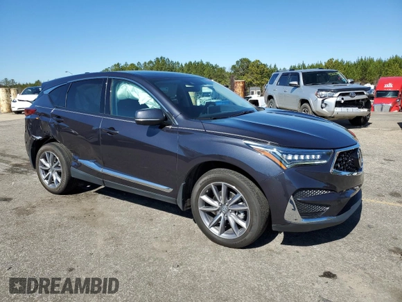 2020 Acura RDX w/Technology Pkg with VIN 5J8TC2H55LL013864, listed as a Copart auction lot 42448774 with 37,086 mi miles. Bid and sale history available at carsss.com. Image 4.