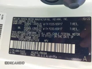 2023 Toyota Sienna XLE z VIN 5TDYSKFC3PS075938, wystawiony jako IAAI lot #42134780 z przebiegiem 34 213 mil mil oraz . Historia ofert i sprzedaży dostępna na DreamBid. Obrazek 9.