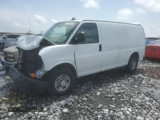 2017 Chevrolet Express Cargo Van with VIN 1GCWGAFF6H1116171, listed as a Copart auction lot 47461915 with 0 mi miles and Salvage Title. Bid and sale history available at carsss.com. Image 1.