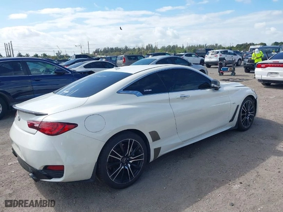 2018 Infiniti Q60 3.0t LUXE with VIN JN1EV7EK1JM342984, listed as a IAAI auction lot 41570887 with 54,817 mi miles. Bid and sale history available at carsss.com. Image 4.