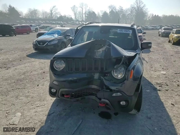 2021 Jeep Renegade Trailhawk with VIN ZACNJDC13MPN27221, listed as a Copart auction lot 48618925 with 45,449 mi miles and Salvage Title. Bid and sale history available at carsss.com. Image 11.