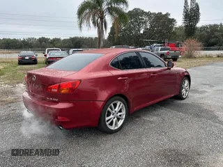 2006 Lexus IS 250 with VIN JTHCK262762007289, listed as a Copart auction lot 42419795 with 106,668 mi miles and Clean Title. Bid and sale history available at DreamBid. Image 4.