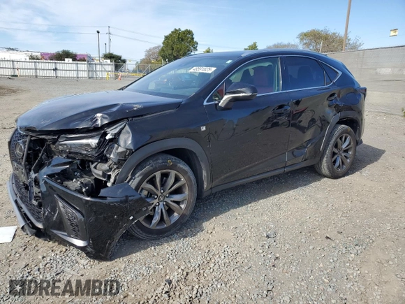 2021 Lexus NX 300 F Sport with VIN JTJSARBZ6M2198757, listed as a Copart auction lot 48591825 with 61,998 mi miles and Salvage title. Bid and sale history available at DreamBid. Image 1.