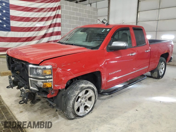 2014 Chevrolet Silverado 1500 LTZ with VIN 1GCVKSEC6EZ311790, listed as a Copart auction lot 89302785 with 164,208 mi miles and Salvage Title. Bid and sale history available at DreamBid. Image 1.