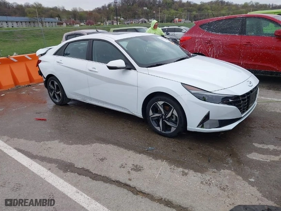 2023 Hyundai Elantra Hybrid Limited with VIN KMHLN4AJ8PU052570, listed as a IAAI auction lot 41864517 with 12,388 mi miles. Bid and sale history available at carsss.com. Image 1.