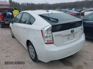 2011 Toyota Prius I with VIN JTDKN3DU4B0320191, listed as a IAAI auction lot 42001220 with 195,180 mi miles. Bid and sale history available at carsss.com. Image 3.