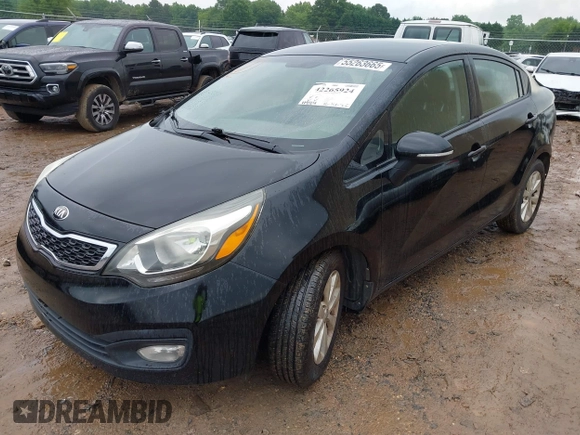 2013 Kia Rio EX with VIN KNADN4A3XD6239977, listed as a IAAI auction lot 42265924 with 117,114 mi miles and . Bid and sale history available at DreamBid. Image 2.