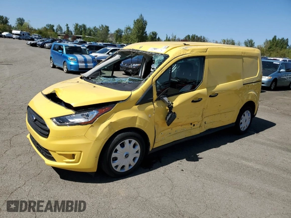 2022 Ford Transit Connect XLT with VIN NM0LS7T28N1527571, listed as a Copart auction lot 43587235 with 8,620 mi miles and Salvage title. Bid and sale history available at DreamBid. Image 1.