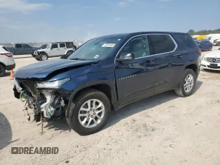2022 Chevrolet Traverse LS with VIN 1GNERFKW7NJ169151, listed as a Copart auction lot 53361845 with 45,178 mi miles and Salvage Title. Bid and sale history available at carsss.com. Image 1.