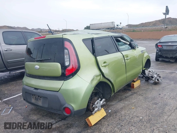 2014 Kia Soul + with VIN KNDJP3A55E7039225, listed as a IAAI auction lot 41770460 with 91,536 mi miles. Bid and sale history available at carsss.com. Image 4.