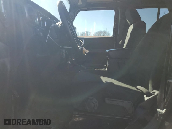 2021 Jeep Wrangler Unlimited Willys Sport with VIN 1C4HJXDG2MW569922, listed as a Copart auction lot 44619615 with 47,641 mi miles and Salvage title. Bid and sale history available at DreamBid. Image 7.