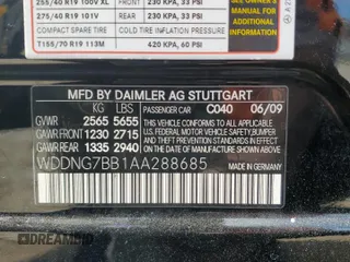 2010 Mercedes-Benz S-Class S 550 with VIN WDDNG7BB1AA288685, listed as a Copart auction lot 48933285 with 0 mi miles and Salvage Title. Bid and sale history available at carsss.com. Image 13.