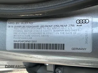 2015 Audi A6 Premium Plus with VIN WAUFGAFC9FN012931, listed as a Copart auction lot 65294965 with 155,313 mi miles and Clean title. Bid and sale history available at DreamBid. Image 10.