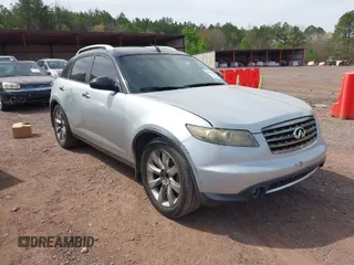 2006 Infiniti FX with VIN JNRAS08U36X100535, listed as a IAAI auction lot 41892435 with 274,843 mi miles. Bid and sale history available at carsss.com. Image 1.