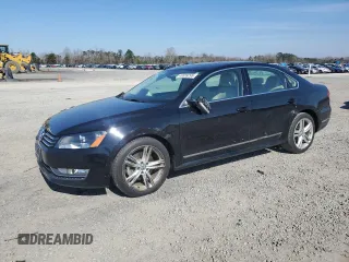 2015 Volkswagen Passat SE with VIN 1VWBS7A35FC076077, listed as a Copart auction lot 46589295 with 76,419 mi miles and Salvage title. Bid and sale history available at DreamBid. Image 1.