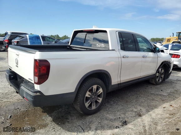2017 Honda Ridgeline RTL-E with VIN 5FPYK3F71HB032303, listed as a Copart auction lot 46462285 with 0 mi miles and Salvage Title. Bid and sale history available at carsss.com. Image 3.
