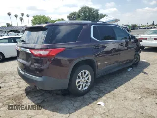 2018 Chevrolet Traverse LT Cloth z VIN 1GNERGKW6JJ200115, wystawiony jako Copart lot #54846515 z przebiegiem 79 785 mil mil oraz Szkoda całkowita • Salvage title. Historia ofert i sprzedaży dostępna na DreamBid. Obrazek 3.