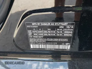 2016 Mercedes-Benz GLA 250 z VIN WDCTG4EBXGJ203129, wystawiony jako IAAI lot #41913190 z przebiegiem 64 874 mil mil oraz . Historia ofert i sprzedaży dostępna na DreamBid. Obrazek 9.
