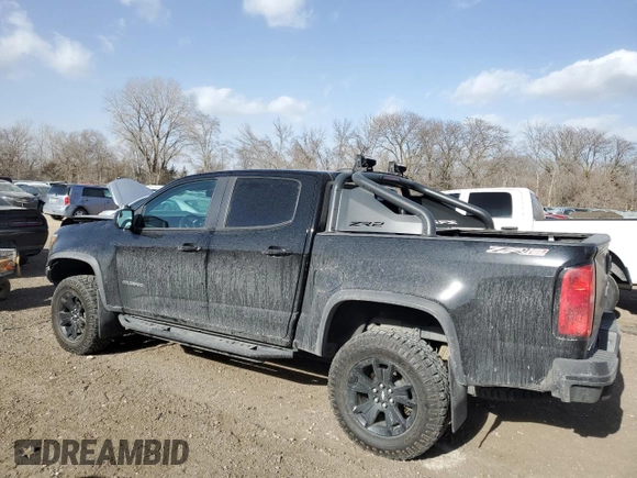 2018 Chevrolet Colorado 4WD ZR2 with VIN 1GCPTEE1XJ1280915, listed as a Copart auction lot 46861065 with 53,781 mi miles and Salvage Title. Bid and sale history available at carsss.com. Image 2.