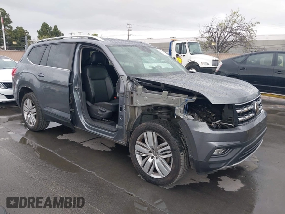 2019 Volkswagen Atlas SE with VIN 1V2WR2CA9KC503400, listed as a IAAI auction lot 41920119 with 91,208 mi miles and . Bid and sale history available at DreamBid. Image 1.