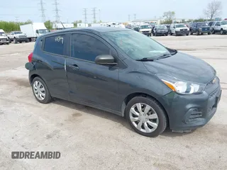 2017 Chevrolet Spark LS with VIN KL8CB6SA1HC819764, listed as a IAAI auction lot 42144579 with 123,023 mi miles. Bid and sale history available at carsss.com. Image 1.