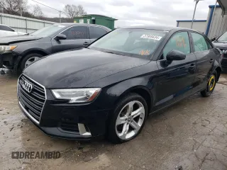 2017 Audi A3 Sedan Premium with VIN WAUB8GFF0H1010648, listed as a Copart auction lot 37906634 with 76,696 mi miles. Bid and sale history available at carsss.com. Image 1.
