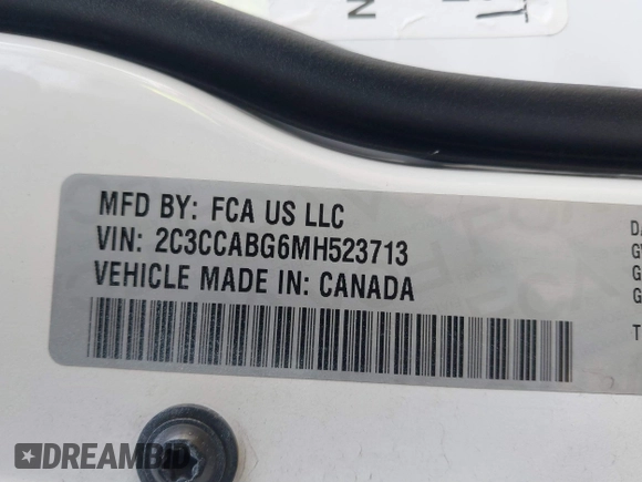 2021 Chrysler 300 S with VIN 2C3CCABG6MH523713, listed as a IAAI auction lot 41371230 with 88,991 mi miles and . Bid and sale history available at DreamBid. Image 9.