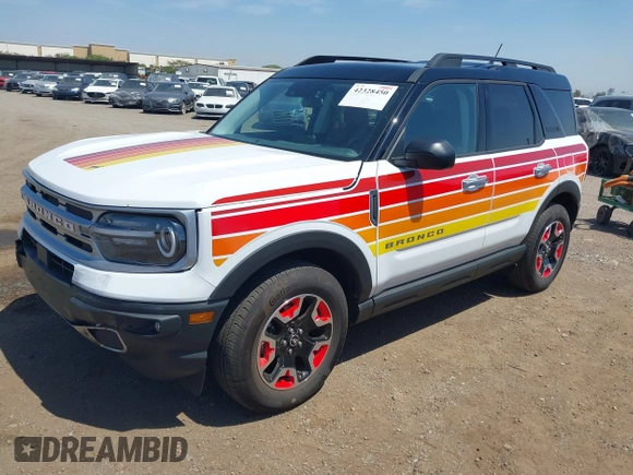 2024 Ford Bronco with VIN 3FMCR9K67RRF43668, listed as a IAAI auction lot 42328450 with 8,061 mi miles and . Bid and sale history available at DreamBid. Image 2.