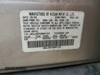 2009 Infiniti EX Journey with VIN JNKAJ09F59M951257, listed as a Copart auction lot 56629665 with 219,526 mi miles and Clean title. Bid and sale history available at DreamBid. Image 13.