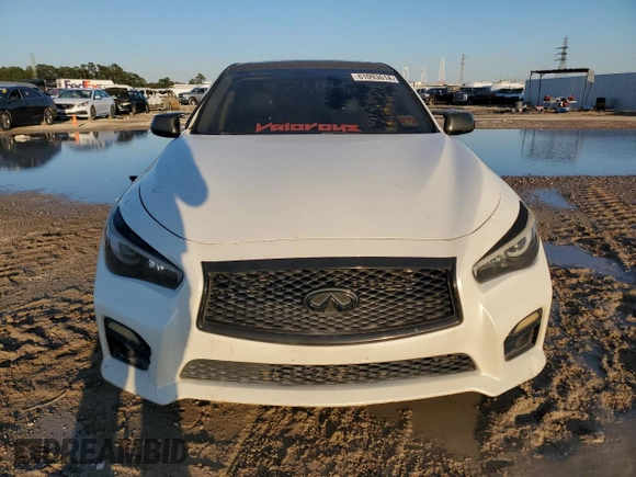 2017 Infiniti Q50 Red Sport 400 with VIN JN1FV7AR9HM870239, listed as a Copart auction lot 46320325 with 75,150 mi miles and Clean Title. Bid and sale history available at carsss.com. Image 5.