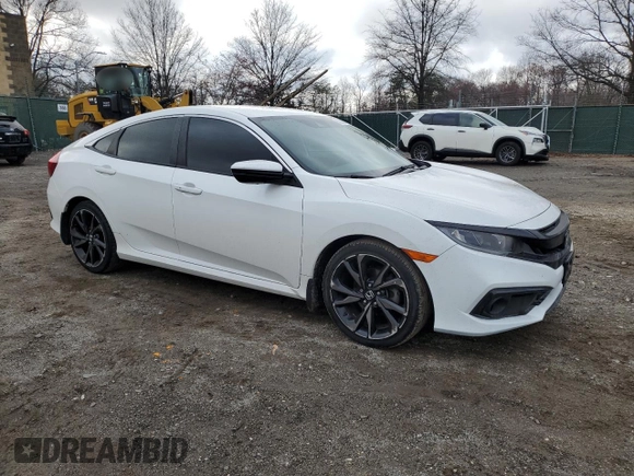 2019 Honda Civic Sport with VIN 19XFC2F88KE201021, listed as a Copart auction lot 50538065 with 104,321 mi miles and Salvage title. Bid and sale history available at DreamBid. Image 4.