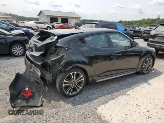 2016 Hyundai Veloster Turbo with VIN KMHTC6AE2GU263929, listed as a Copart auction lot 61876963 with 55,108 mi miles. Bid and sale history available at carsss.com. Image 3.