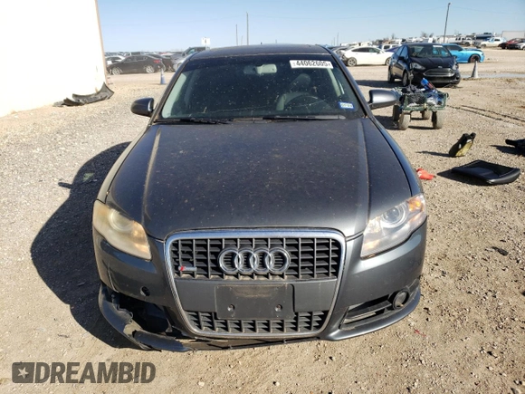 2007 Audi A4 2.0T with VIN WAUBF78E97A020121, listed as a Copart auction lot 44062605 with 101,846 mi miles and Clean Title. Bid and sale history available at carsss.com. Image 5.