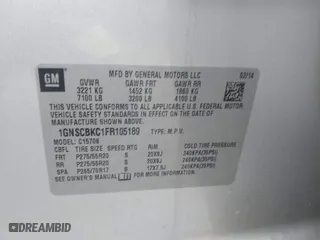 2015 Chevrolet Tahoe LT with VIN 1GNSCBKC1FR105189, listed as a IAAI auction lot 41530654 with 191,279 mi miles. Bid and sale history available at carsss.com. Image 9.