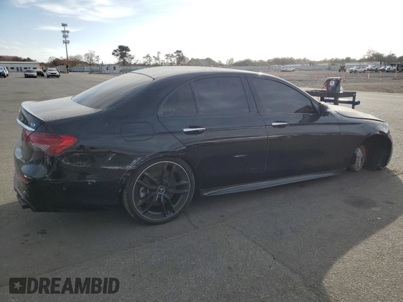 2023 Mercedes-Benz E 53 AMG with VIN W1KZF6BB7PB100429, listed as a Copart auction lot 76947544 with 12,087 mi miles and Salvage Title. Bid and sale history available at DreamBid. Image 3.