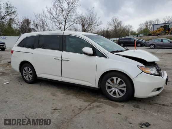 2017 Honda Odyssey SE with VIN 5FNRL5H36HB024018, listed as a Copart auction lot 52437385 with 105,175 mi miles and Salvage Title. Bid and sale history available at carsss.com. Image 4.